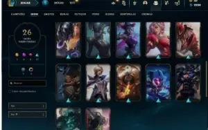 Conta prata 1 com 45 Champs e 26 Skins