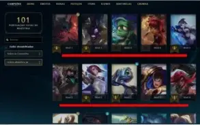 Conta B1 ( Elo Provisório ) - 22 Campeões - Level 31