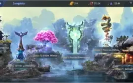 Conta lvl 45, 41k de poder, portão 6 liberado, servidor SA61