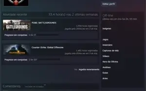 Contas Steam c/ Free CS:GO 1400+ Horas/Free PUBG 1000+ Horas