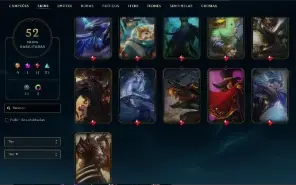 Conta Mestre - 52 Skin - Muito Espolios (Skins) + 2BRINDE !