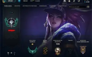 PLATINA 4, 22 SKINS, 700 RP, 8K EA - CONTA DE LOL