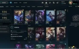 CONTA LOL 116 SKINS GOLD 4 NVL 259