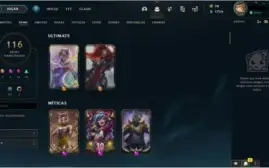 CONTA LOL 116 SKINS GOLD 4 NVL 259