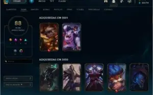 Conta LoL (2014) Diversas SKINS e ICONES!