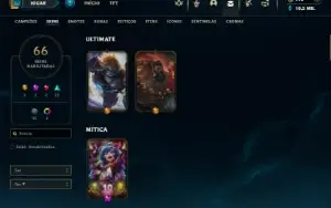 Ferro 1 com 120 Champs e 66 Skins + 2 Ultimates