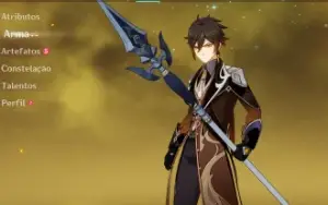 AR43 - Alhaitham e arma dele + Zhongli + Hu tao