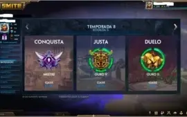 Conta smite 160, 3X MESTRE, 5 T5 SKINS, 1185 SKINS