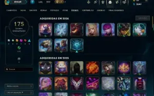 Diamante 4 com TODOS os Champs e 99 Skins ( SUP / ADC )