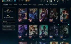 Diamante 4 com TODOS os Champs e 99 Skins ( SUP / ADC )