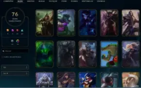 Conta Lvl 212 - Peak Elo Mestre 600pdl - 76 skins, 31 cromas