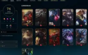 Conta Lvl 212 - Peak Elo Mestre 600pdl - 76 skins, 31 cromas