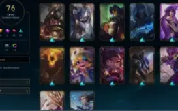 Conta Lvl 212 - Peak Elo Mestre 600pdl - 76 skins, 31 cromas