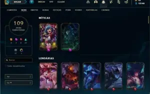 Conta ouro 4 com 132 Champs e 109 Skins + 400k de Vayne