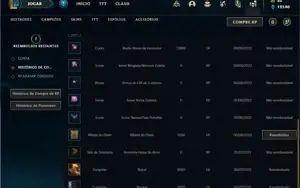 Conta ouro 4 com 132 Champs e 109 Skins + 400k de Vayne