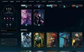 Conta LoL Unranked 130 + skins