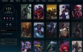 Conta LoL Unranked 130 + skins