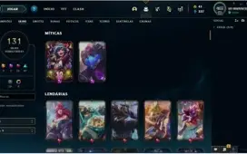 Conta LoL Unranked 130 + skins
