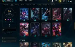 Conta unranked com Rammus rei e Kayle juiza