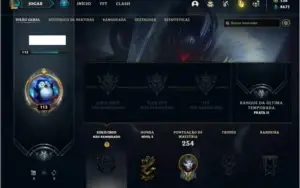 Conta unranked com Rammus rei e Kayle juiza