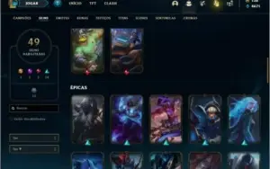 Conta unranked com Rammus rei e Kayle juiza