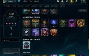 Conta unranked com Rammus rei e Kayle juiza