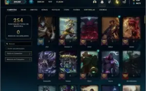 Conta unranked com Rammus rei e Kayle juiza