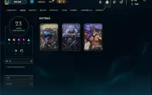 Ouro 2 com 60 Champs e 23 Skins ( MAIN ADC )