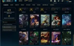 Conta Diamante 2 com 35 Champs e 8 Skins + 18 Fragmentos