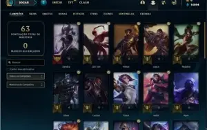Conta Diamante 2 com 35 Champs e 8 Skins + 18 Fragmentos