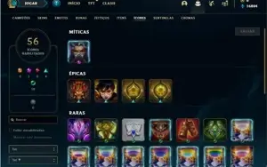 Conta Diamante 2 com 35 Champs e 8 Skins + 18 Fragmentos
