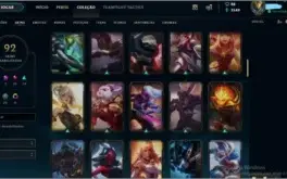 CONTA LEAGUE OF LEGENDS GOLD 4 92 SKINS LEVEL 251