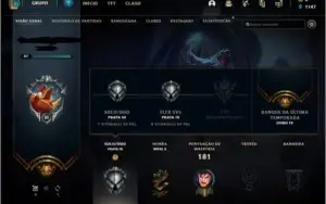 CONTA LEAGUE OF LEGENDS, PRATA 3 70%, 40 CAMPEÕES, 10 SKINS