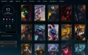 Conta LoL Esmeralda 53 skins