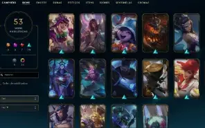 Conta LoL Esmeralda 53 skins