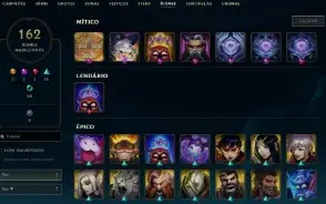 Conta LoL Esmeralda 53 skins