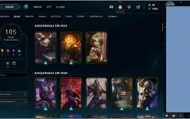 CONTA LOL - 149 CHAMPS E 105 SKINS - OURO COM MMR ALTO