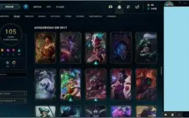 CONTA LOL - 149 CHAMPS E 105 SKINS - OURO COM MMR ALTO