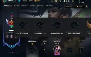 Unranked com 80 Champs e 69 Skins