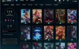 Conta League of Legends Nível 147 com 86 skins(2 Míticas)