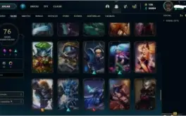 Vendo conta LOL mestre +100 pontos , 76 skins , 135 campeões