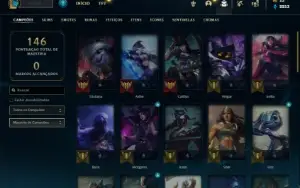 Conta Unranked com 42 Champs e 16 Skins