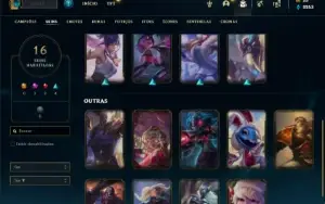 Conta Unranked com 42 Champs e 16 Skins