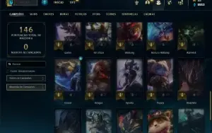 Conta Unranked com 42 Champs e 16 Skins