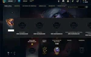 Conta Unranked com 42 Champs e 16 Skins