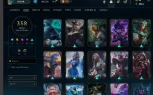 conta com mais de 350 skins