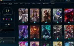 Conta Lol Full Acesso - Lvl 157 - 54 Skins - 130+ Campeões