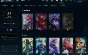Conta Lol Full Acesso - Lvl 157 - 54 Skins - 130+ Campeões