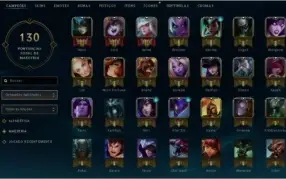 CONTA PLATINA 4 - 35 CAMPEÕES - 2 SKINS - 40 FRAG DE SKINS