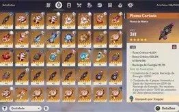 🔴AR 49 ⭐ Ayaka, Ganyu, Shenhe, Diluc, Keqing 5 + Arma 5 ⭐🔴